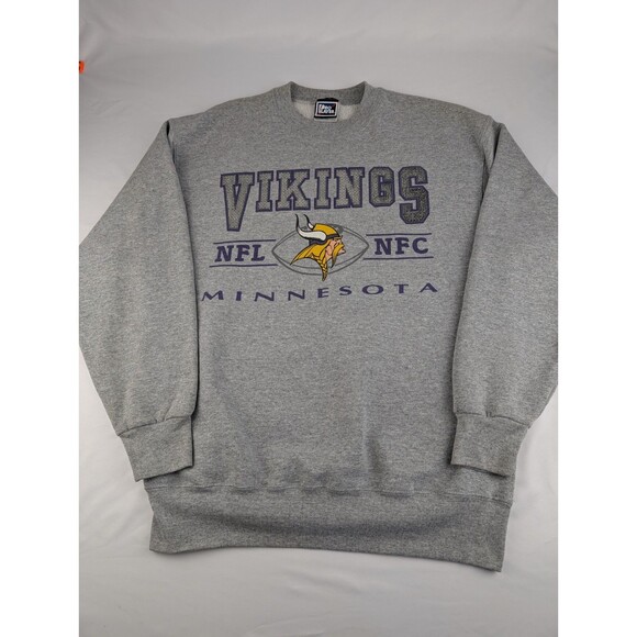 L Minnesota Vikings Sweater Mens Large NFL Football Pro Player Pullover Crewneck - Picture 2 of 7